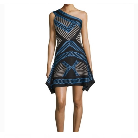 Herve Leger Asymmetrical Bandage Dress - Picture 2 of 13